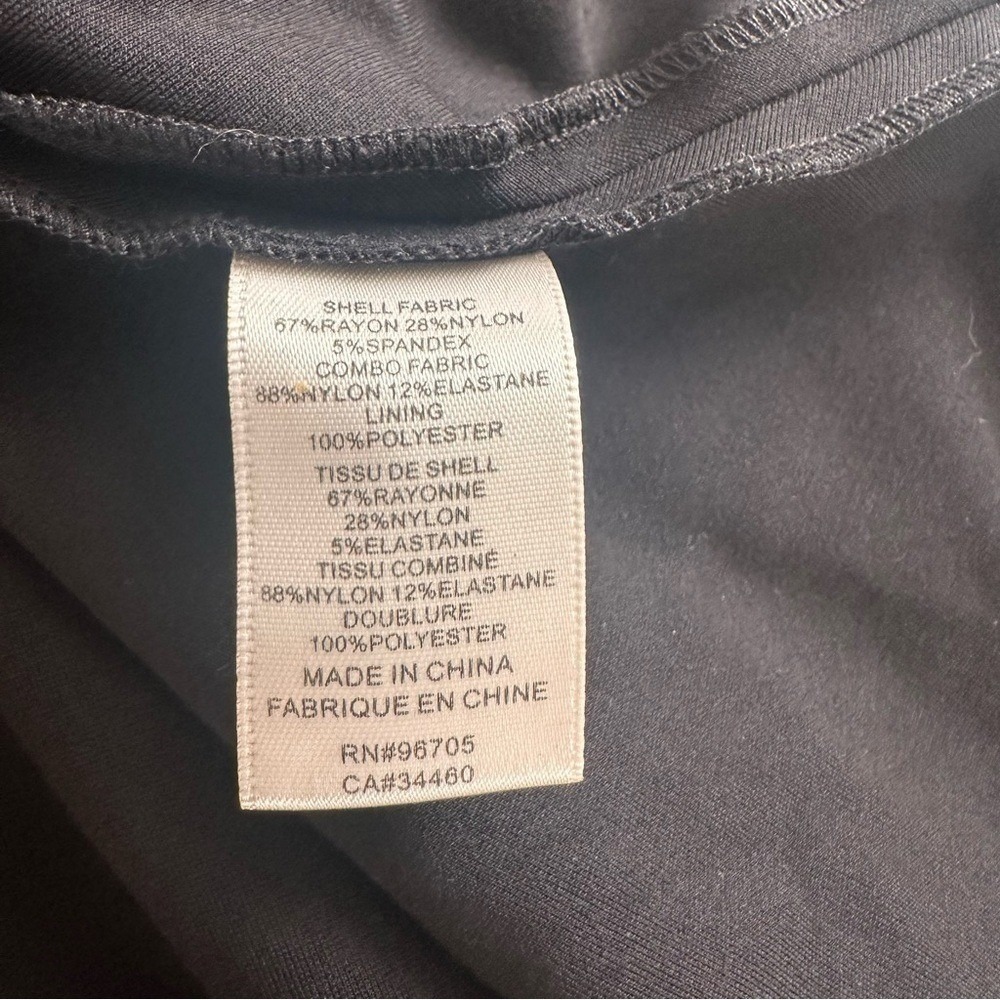 Rebecca Taylor Black Lace Inset Fit & Flare Mini Dress‎ Sleeveless Size 4 - Picture 7 of 11